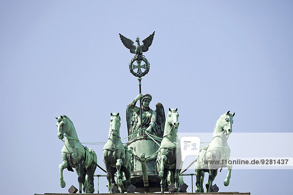 Quadriga auf dem Brandenburger Tor  Berlin  Deutschland