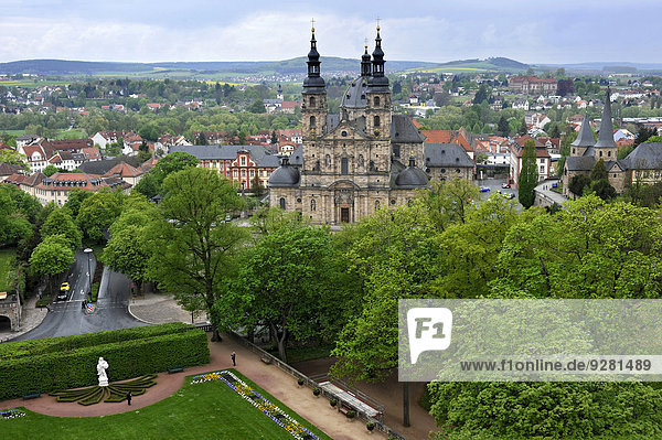 Fuldaer Dom Schlosspark vom Fuldaer Stadtschloss Fulda Hessen Deutschland