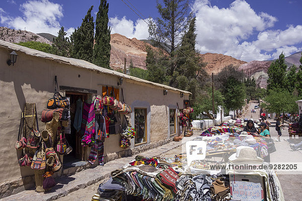 Market in the main square  Purmamarca  Jujuy Province  Argentina