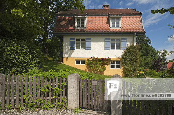 Wohnhaus Kunstmaler Maler Bayern Deutschland Murnau am Staffelsee Oberbayern