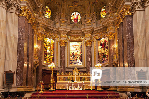 Altar and interior  Berlin Cathedral  Berlin  Germany