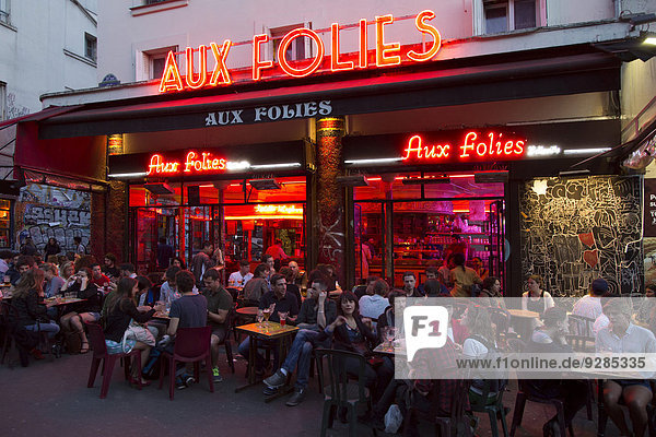 Bar Aux Folies  Belleville  Paris  Frankreich
