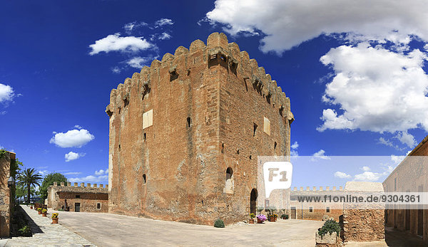 Torre de Canyamel  sugar cane tower  former defence tower and sanctuary in Capdepera  Majorca  Balearic Islands  Spain