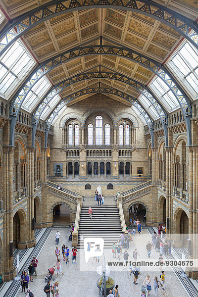 Great entrance hall  Natural History Museum  Kensington  London  England  United Kingdom