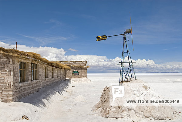 Wohnhaus Produktion Bolivien Speisesalz Salz Salar de Uyuni