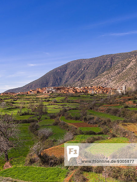 Ziegelstein Dorf Marokko Schlamm
