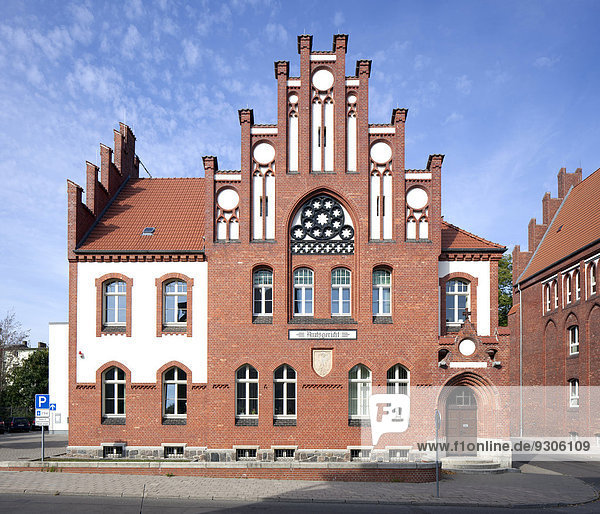District Court  northern German red brick Gothic architecture  Pasewalk  Mecklenburg-Western Pomerania  Germany