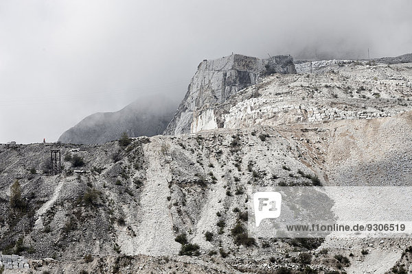 Steinbruch Carrara Toskana Italien Europa