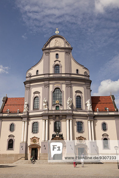 The neo-baroque Basilica of St. Anna in the pilgrimage town Altötting  Upper Bavaria  Bavaria  Germany