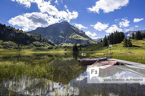 Austria Vorarlberg Koerbersee mountain lake