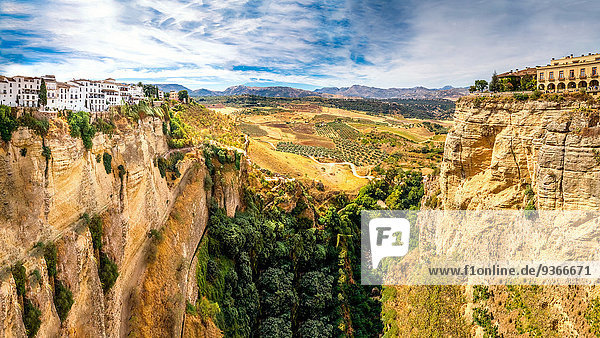 Spanien  Andalusien  Provinz Malage  Ronda  Panorama