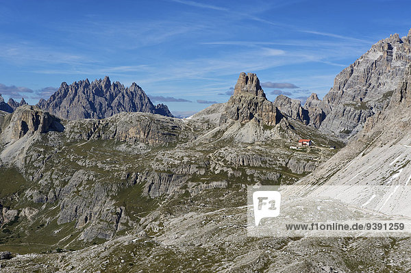 Außenaufnahme Landschaftlich schön landschaftlich reizvoll Hütte Trentino Südtirol Europa Berg Tag Landschaft niemand Natur Dolomiten Italien