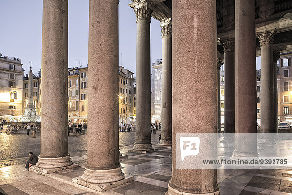 Rom Hauptstadt Europa Säule Antiquität Platz Pantheon Italien römisch