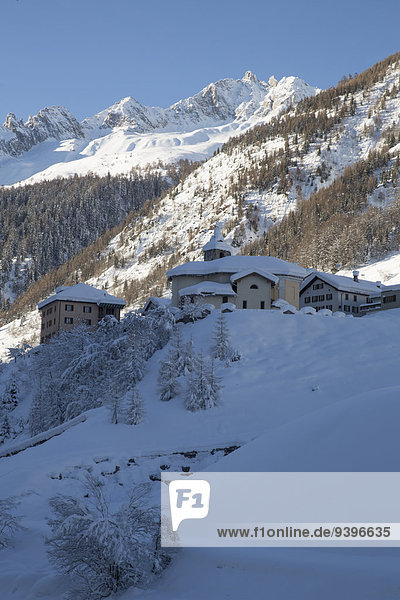Europa Winter Dorf Schnee Schweiz Villa Südschweiz