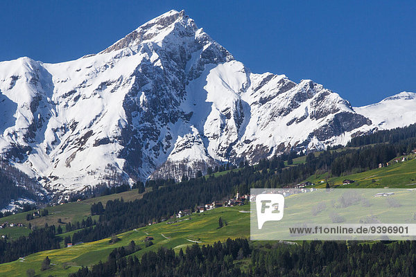 Europa Berg Kanton Graubünden Schweiz