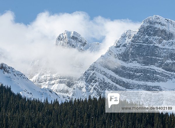 Nationalpark Berg Wolke über aufwärts See Mount Chephren Alberta Banff Kanada