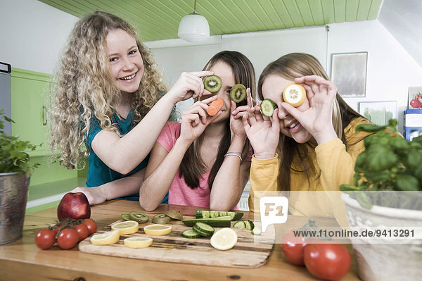 Frucht Küche Produktion Mädchen