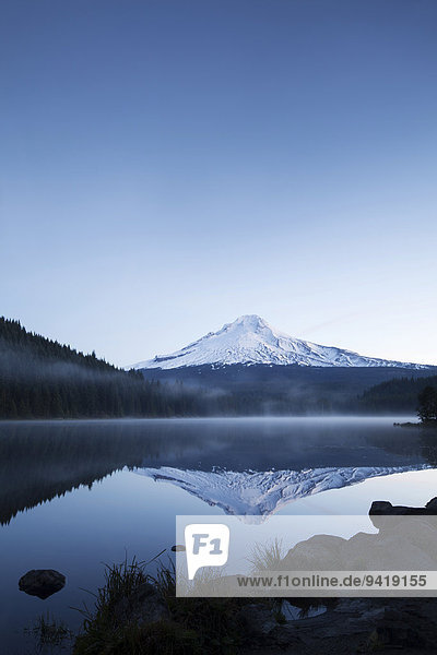 Trillium Lake mit Mount Hood Clackamas County Oregon USA