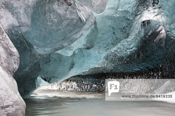 Eishöhle im Gletscher Vatnajökull  Höfn  Austurland  Island