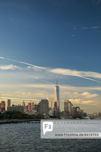 Skyline  Morgenlicht  Downtown  Manhattan  New York  USA