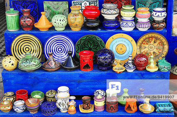 Keramik  Töpferwaren  Souvenirs  Essaouira  Marokko