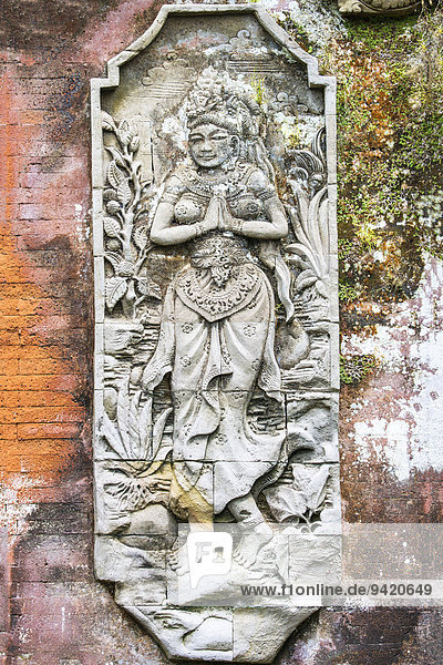Flachrelief  Pura Luhur Batukaru Tempel  Bali  Indonesien