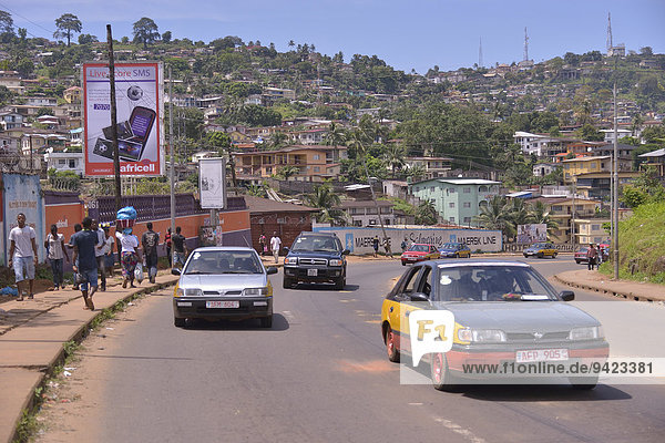Straßenszene  Freetown  Sierra Leone