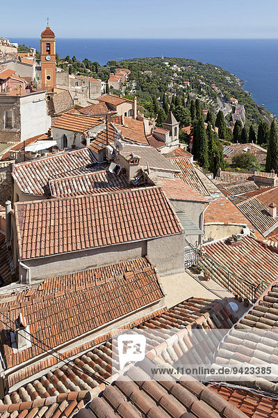 Dächer der Altstadt  Roquebrune  Cote d'Azur  Frankreich