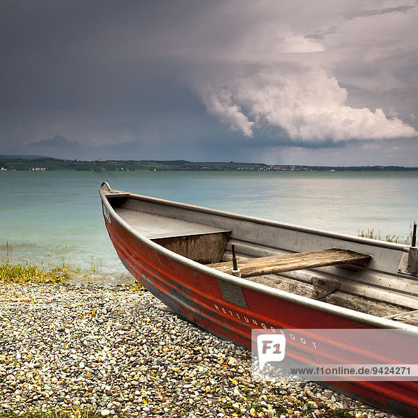 Lifeboat at Lake Constance  near Konstanz  Baden-Wuerttemberg  Germany  Europe
