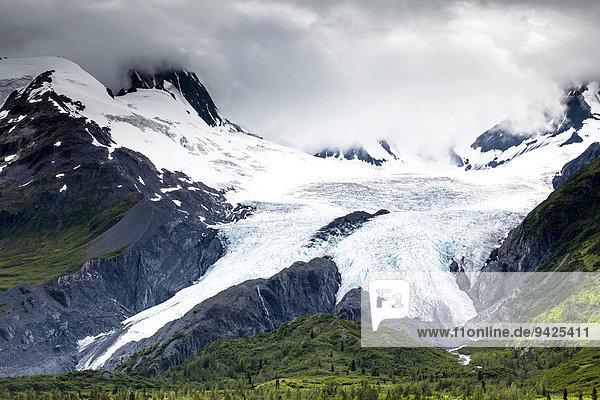 Der Worthington Glacier in den Chugach Mountains  bei Valdez  Alaska  USA