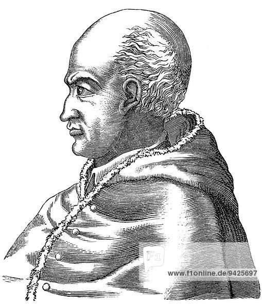 Saint Anacletus or Cletus  the 3rd pope  Anaklet or Kletus  historical illustration
