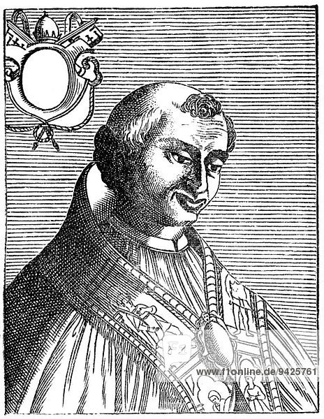 Pope Donus oder Domnus  historical illustration