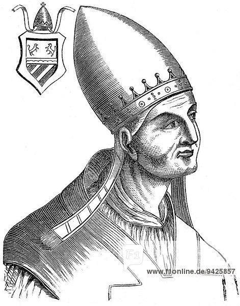 Papst Honorius IV  geboren Giacomo Savelli  Papst von 1285 bis 1287  historische Illustration