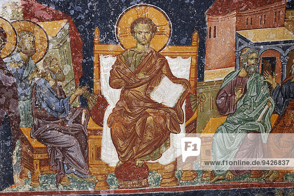 Fresken im Narthex  ehemalige byzantinische Klosterkirche Hagia Sophia oder Ayasofya  Trabzon oder Trapezunt  Schwarzmeerküste  Schwarzmeerregion  Türkei