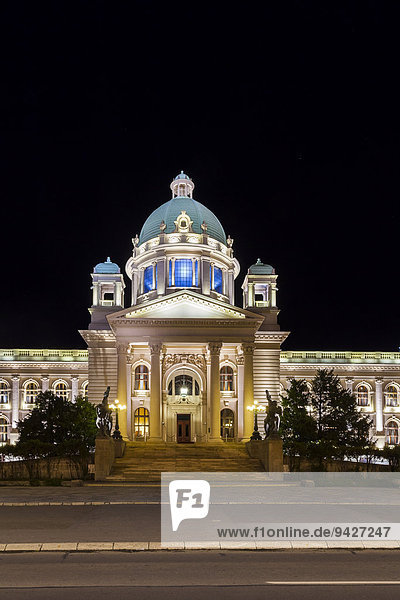 Das Parlamentsgebäude von Serbien  Savski Venac  Novi Beograd  Belgrad  Serbien