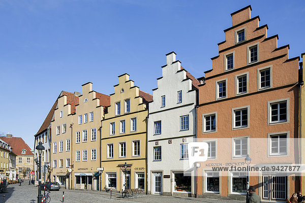 Giebelhäuser am Markt  Altstadt  Osnabrück  Niedersachsen  Deutschland