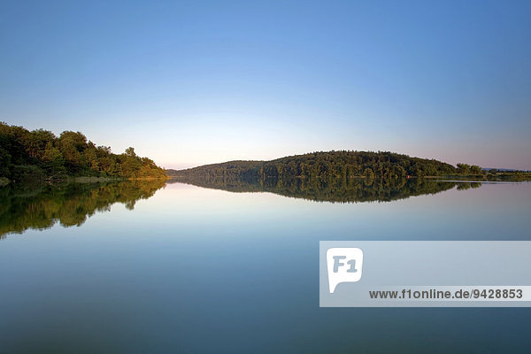 Mindelsee Lake in the evening  Baden-Wuerttemberg  Germany  Europe
