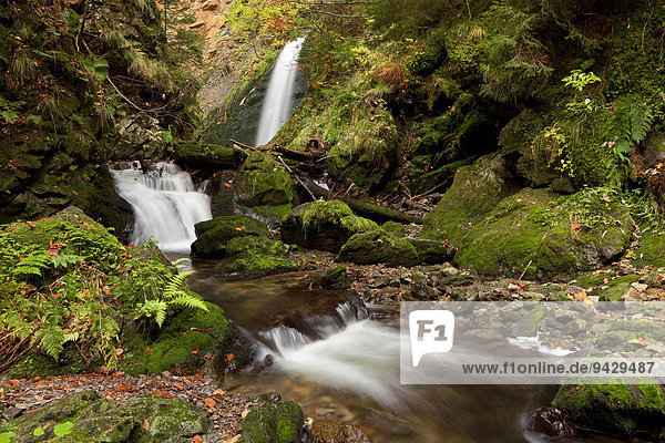 Wasserfall in der Ravennaschlucht im Höllental bei Freiburg im Schwarzwald Baden-Württemberg Deutschland Europa