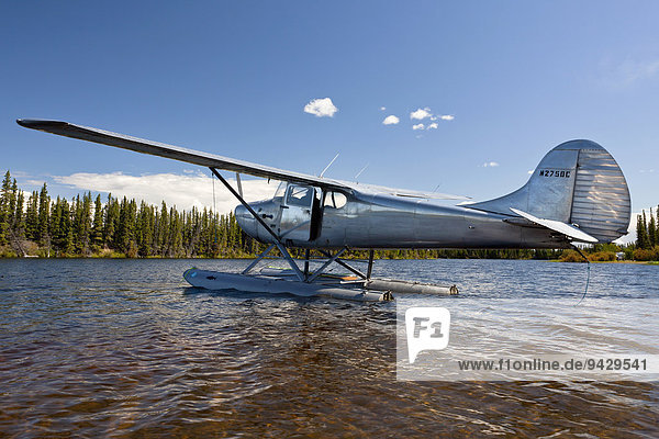 Wasserflugzeug am Moon Lake in Alaska  USA  ÖffentlicherGrund