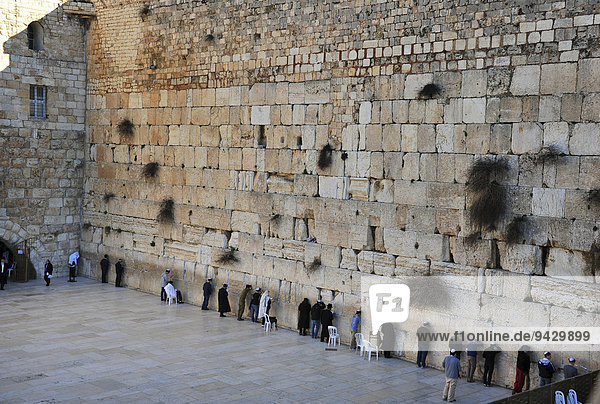 The Wailing Wall in the Old City  Jerusalem  Israel