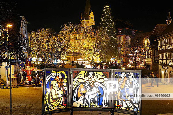 Christmas market in Erbach  Hesse  Germany