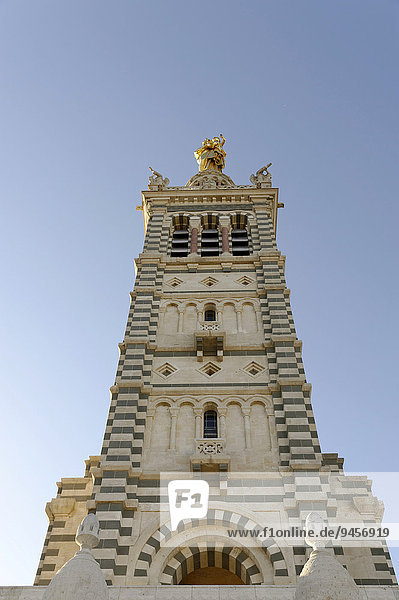 Kirche Notre-Dame de la Garde  Marseille  Département Bouches du Rhône  Région Provence Alpes Côte d'Azur  Frankreich  Europa