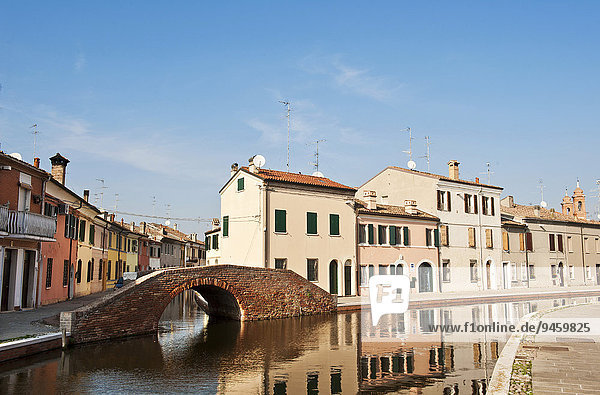 Ponte dei Sisti  Comacchio  Provinz Ferrara  Emilia Romagna  Italien  Europa