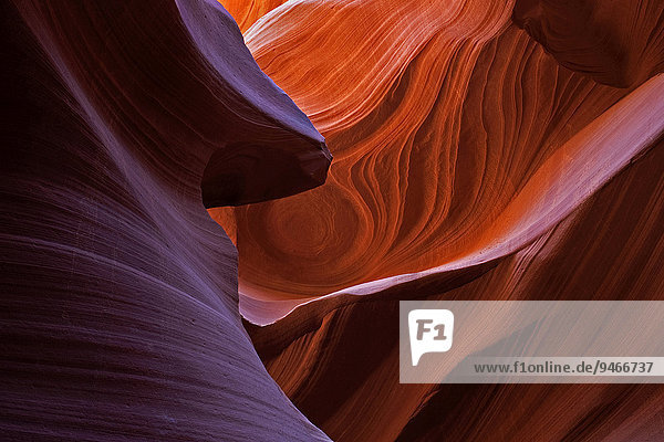 Sandsteinformation im Lower Antelope Canyon  Slot Canyon  Page  Arizona  USA  Nordamerika
