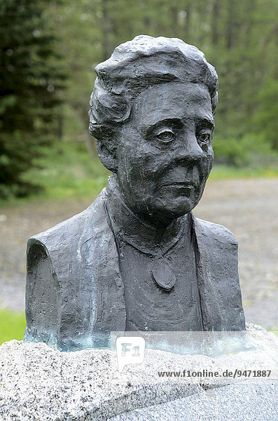 Büste Autorin und Nobelpreisträgerin Selma Lagerlöf Västra Vemmenhög Schweden Europa