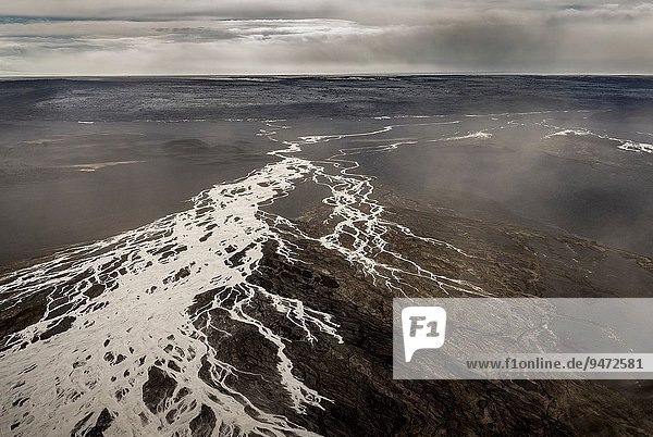 über Sturm unterhalb Vulkanausbruch Ausbruch Eruption Vulkan Lava Feld Bewegung eindringen Vatnajökull Entdeckung Start Staub Spalt