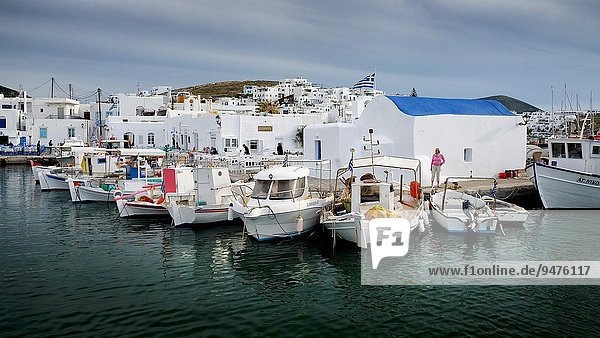 Hafen Insel angeln Griechenland Ägäisches Meer Ägäis griechisch Naoussa
