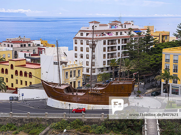 Schifffahrtsmuseum mit einem Nachbau des Schiffes Santa Maria von Christoph Kolumbus  Santa Cruz de La Palma  La Palma  Kanarische Inseln  Spanien  Europa