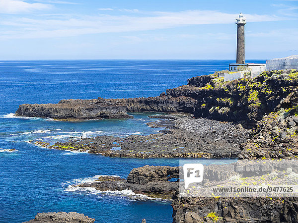 Leuchtturm bei Punta Talavera La Fajana Barlovento La Palma Kanarische Inseln Spanien Europa