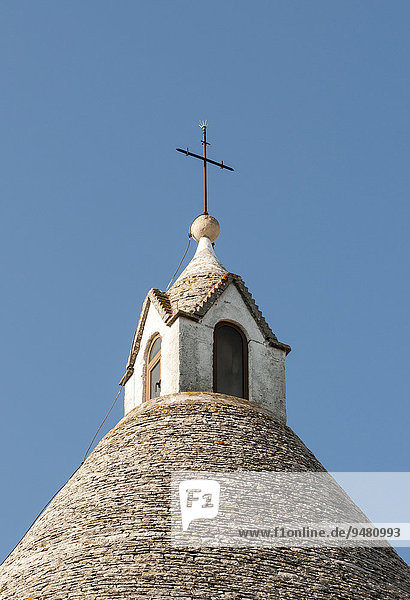 Kegeldach  Kirche Sant'Antonio  Alberobello  Apulien  Italien  Europa